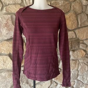 Lululemon striped long sleeve top